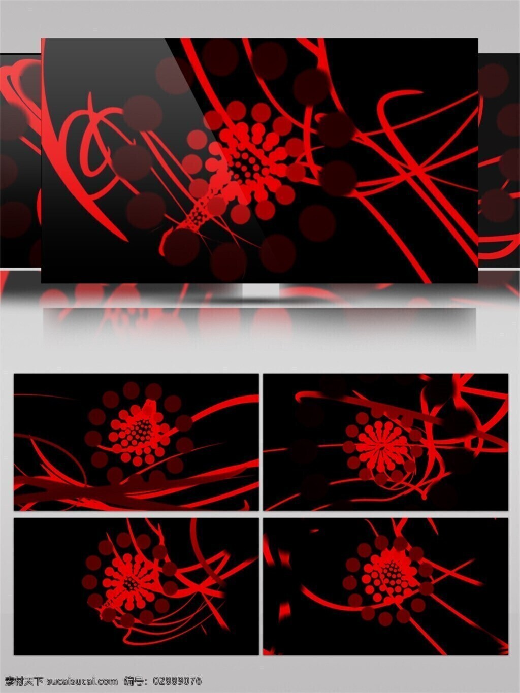 红色 光 红花 高清 视频 3d视频素材 vj灯光 红色光花 特效视频素材 渲染灯光
