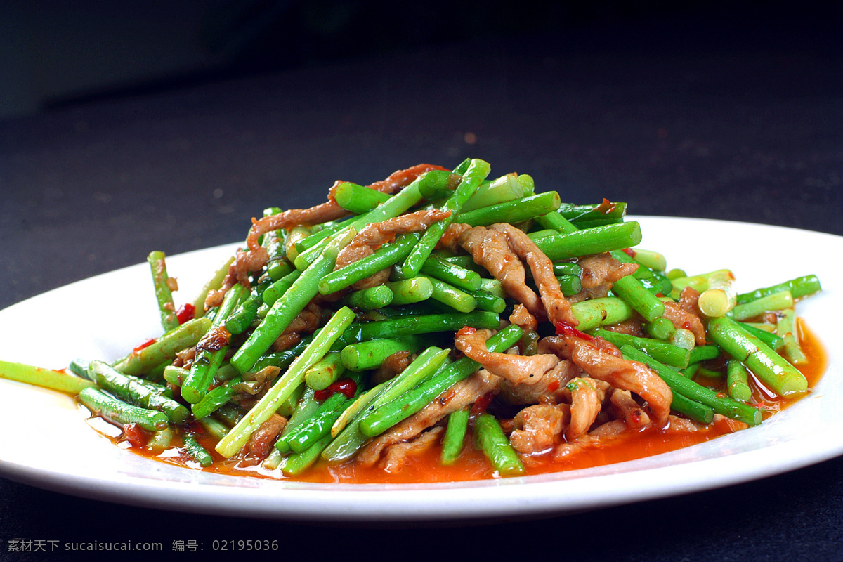 家常蒜苔肉丝 美食 传统美食 餐饮美食 高清菜谱用图