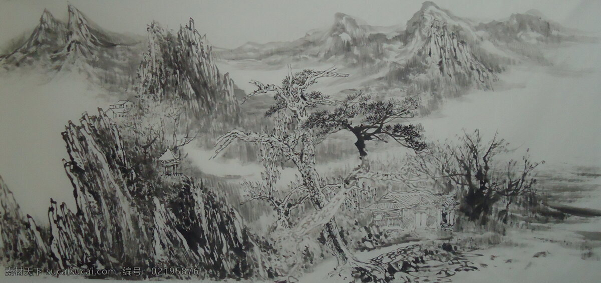 壁画 房子 风景 风景画 高山 工笔画 古典 古典画 水墨画 设计素材 模板下载 中国 水墨 山水画 中国水墨画 山水 艺术 绘画书法 文化艺术 古典水墨画 国画 山水国画 树林 人家 亭子 云海 烟雾 群山 连山 书法 装饰素材 山水风景画