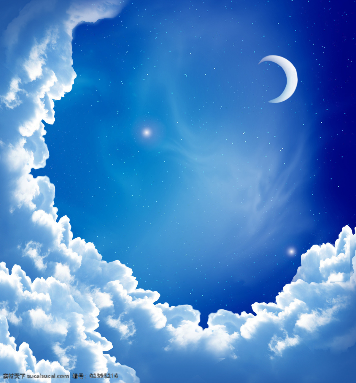 云风景图片 天空 月亮 云彩 白云 蓝色天空