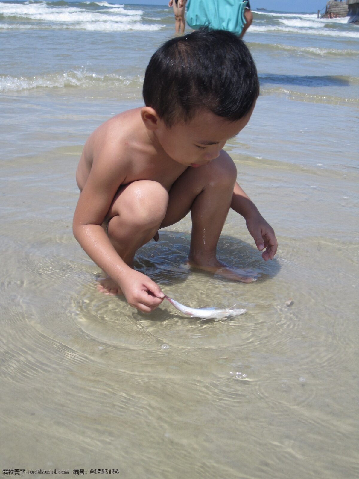 北海 休闲 儿童 游泳 戏水 儿童幼儿 人物图库