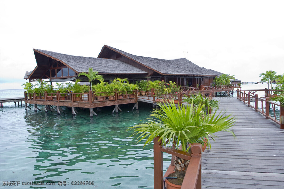 沙巴 海景 風 光 国外旅游 旅游摄影 沙巴海景風光 度假小屋 橋 小島 馬來西亞 风景 生活 旅游餐饮