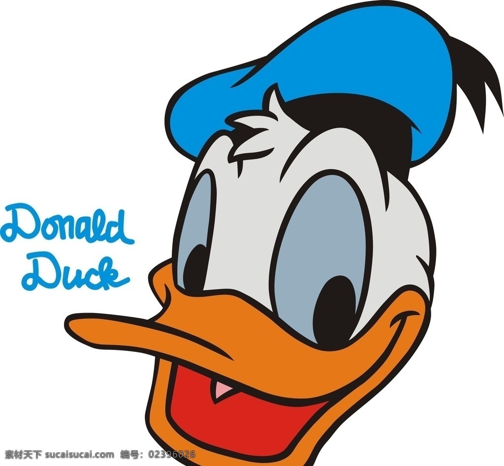 唐老鸭头 迪士尼 卡通 大头像 迷你 简单 动漫动画 动漫人物