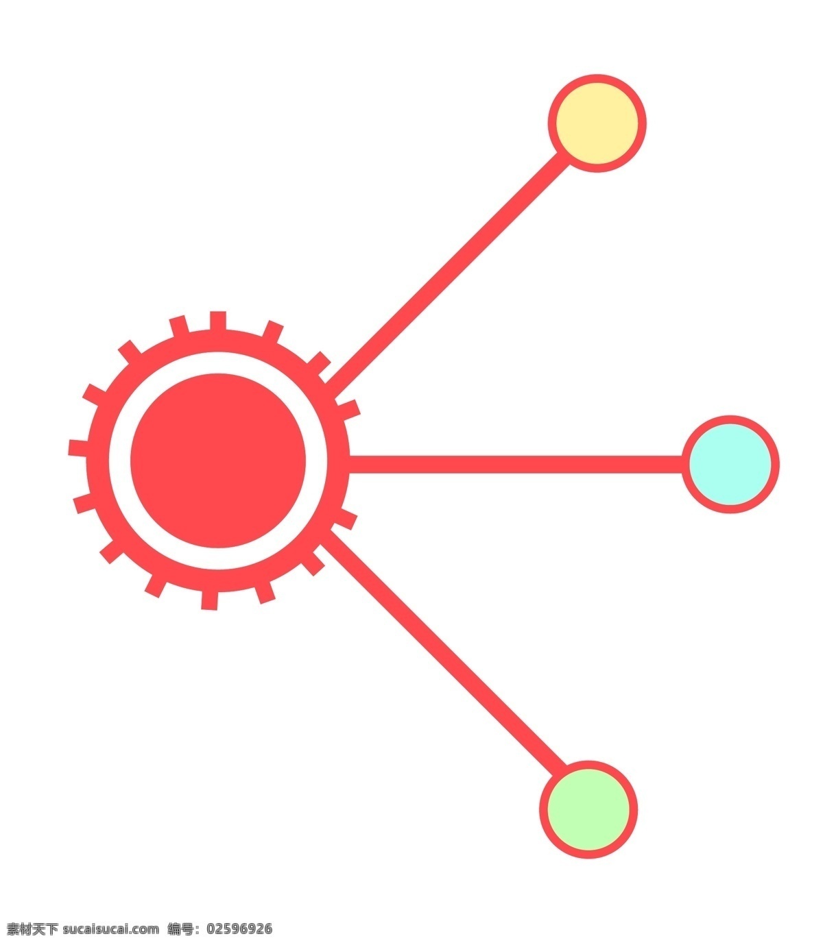 圆形 分析 图案 插图 数据分析 分析图案 ppt图案 红色装饰 简约的设计 变色圆圈 红色直线 直线立体