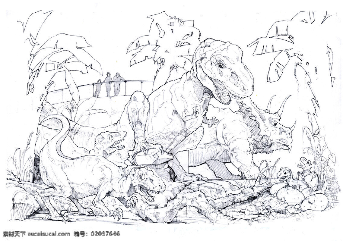 恐龙插画 恐龙 创意插画设计 动漫动画 创意 插画 白色