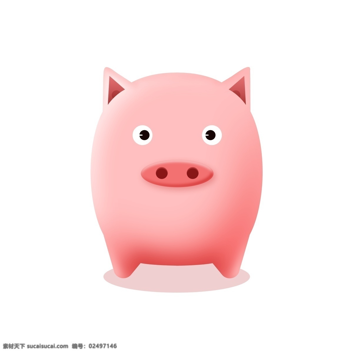 2019 年 猪年 可爱 小 猪 商用 元素 动物 理财 财富 小猪 喜气 存钱罐