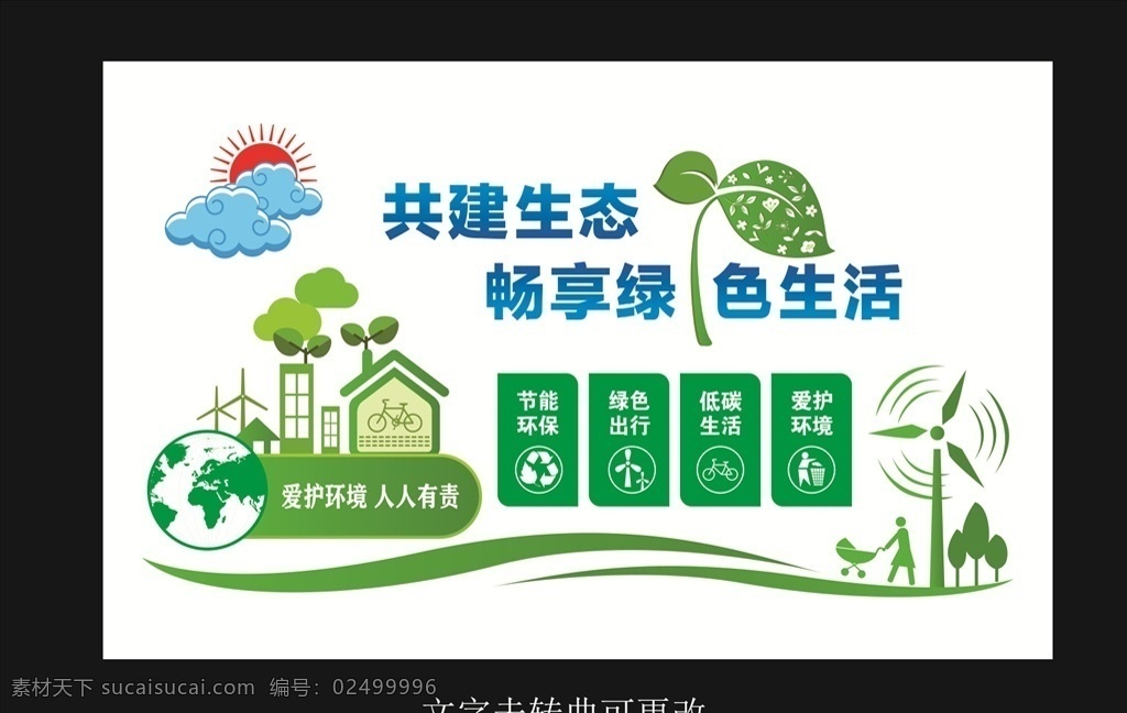 生态文明 共建生态 绿色出行 绿色生活 爱护环境 低碳生活 pvc雕刻 节能环保 小区文化 小区文化墙 pvc文化墙 文化墙 展板 水滴 分层