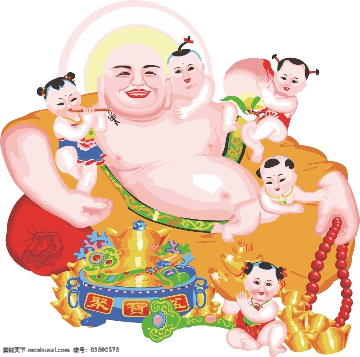 弥勒佛童子素材图片下载-素材编号03600576-素材天下图库