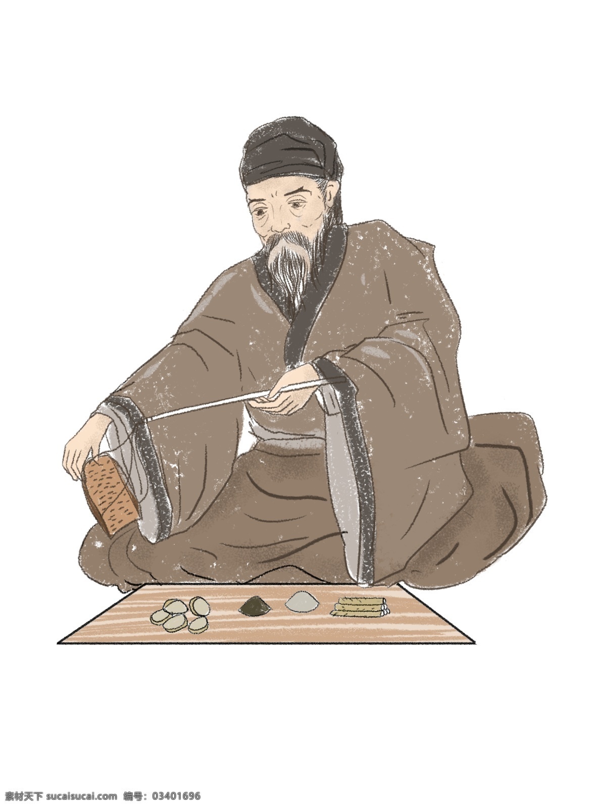 中医中药养生相关老中医卡通手绘素材图片下载-素材编号03401696-素材天下图库