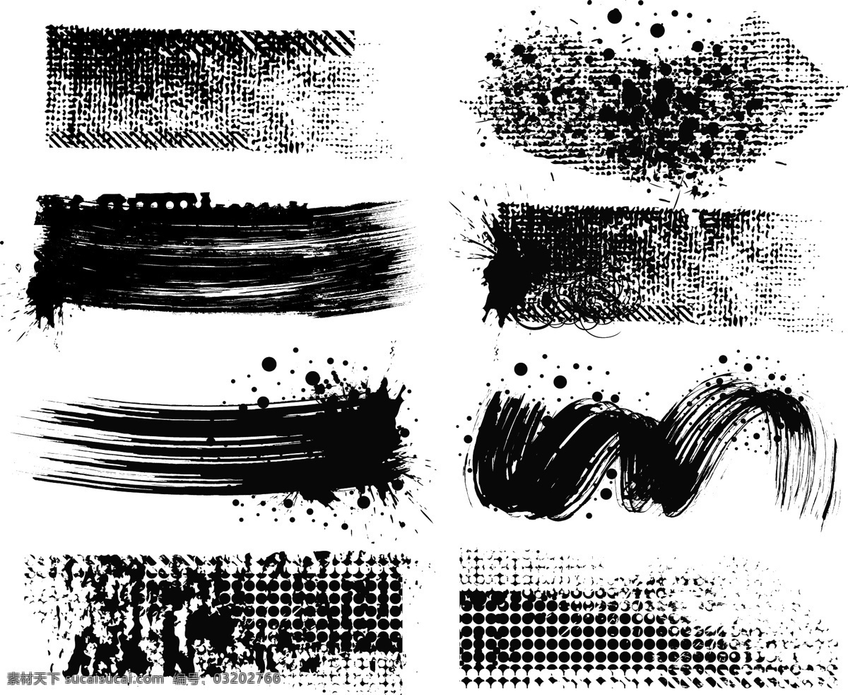 水墨 印痕 飞溅 墨迹 矢量图 传统图案 商业矢量 矢量下载 网页矢量 其他矢量图