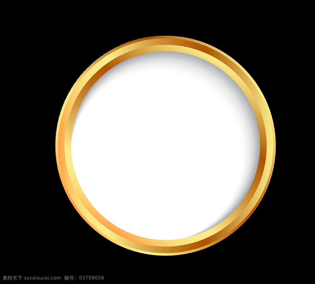 手绘 金色 圆圈 元素 金色渐变 质感 光泽 金色圆圈 金色头箍 免抠