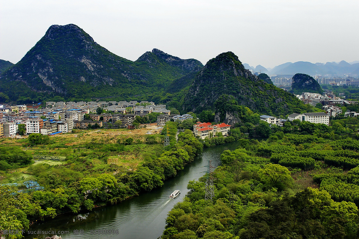 俯瞰桃花江 桂林山水 广西 桃花江 风光 名胜古迹 景区 河流 桃花湾景区 背景墙 旅游 秀水 倒影 作品 自然景观 山水风景