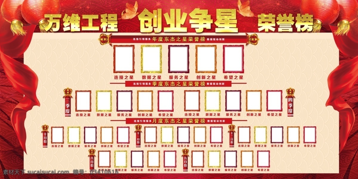业绩榜 荣誉墙 光荣榜 展板 背景墙 彩页