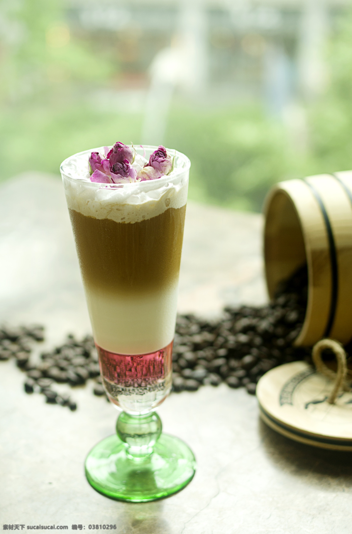 玫瑰冰咖啡 冰咖啡 玫瑰情怀冰 分层冰咖啡 咖啡 餐饮美食 饮料酒水