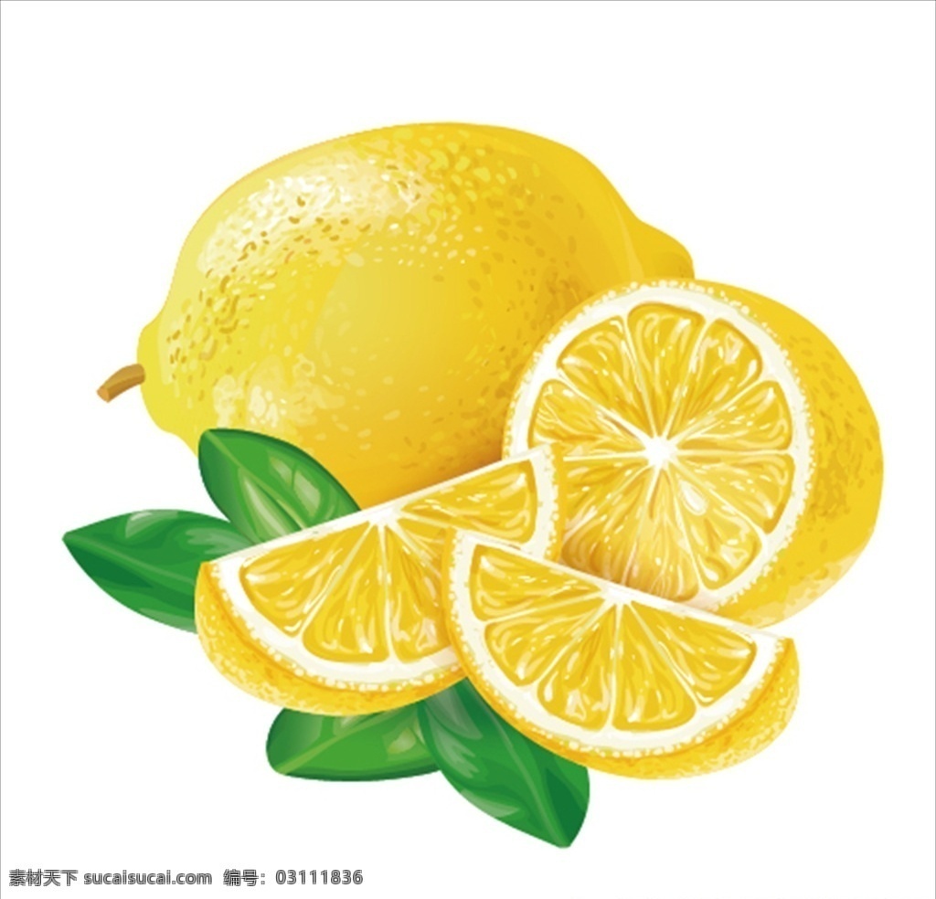 水果 水果柠檬 矢量柠檬 矢量水果 矢量水果柠檬