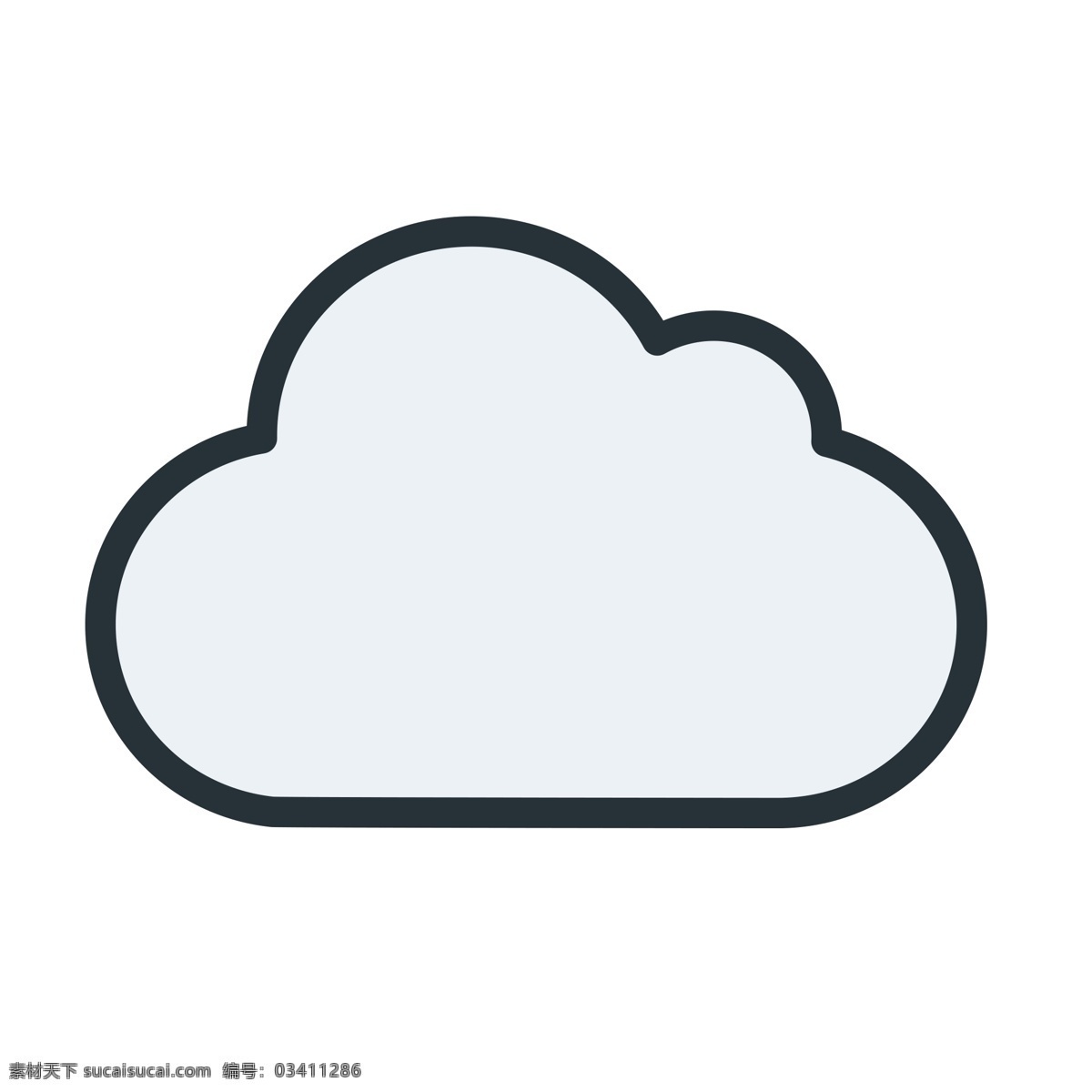 云朵图标 阴天 云朵 天气图标 扁平化ui ui图标 手机图标 界面ui 网页ui h5图标