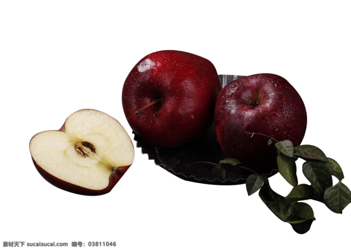 盘子 营养 丰富 苹果 补充 维生素 c 水果 红富士苹果 红色苹果 新鲜 果实 健康水果 叶子