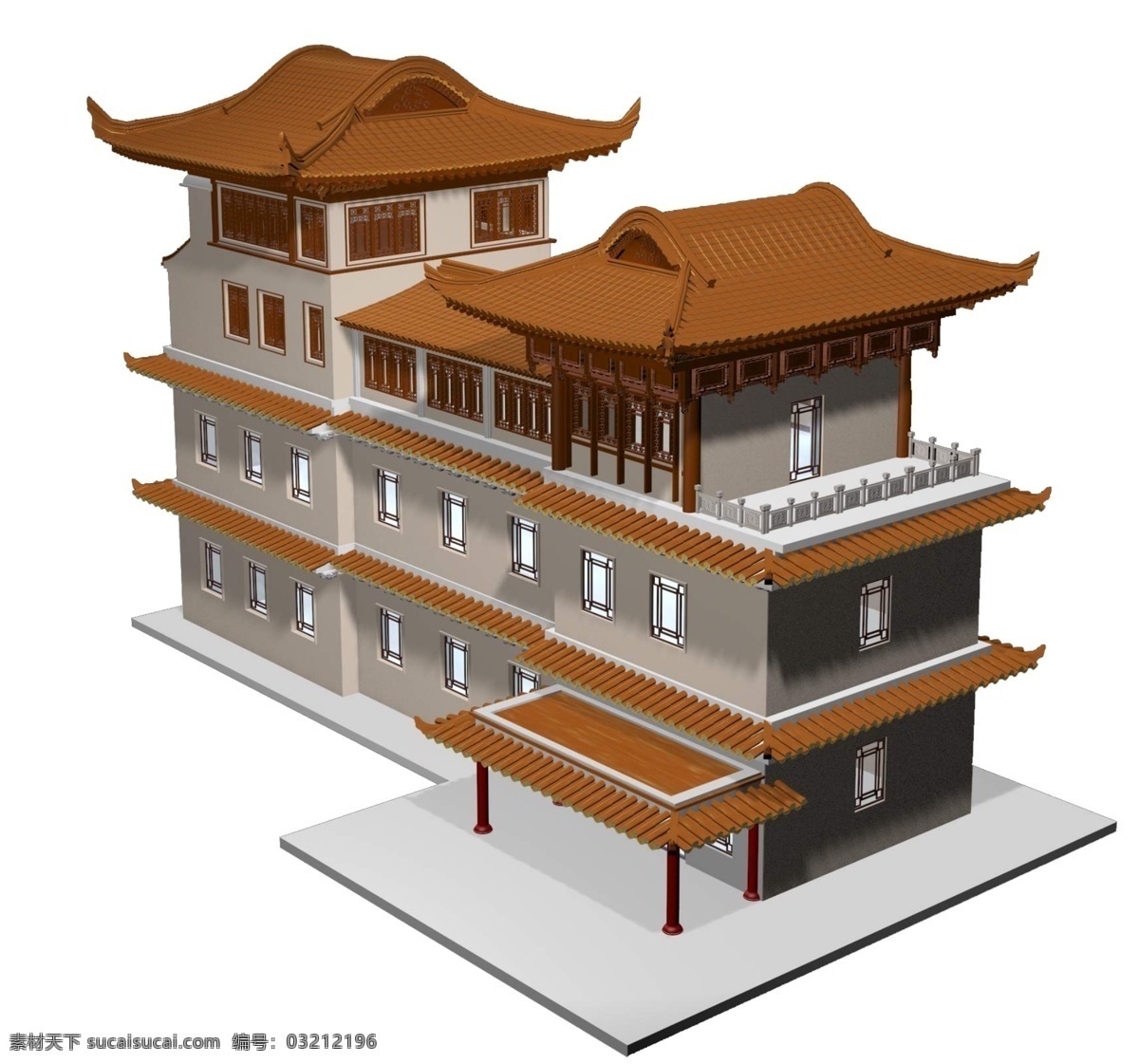 园林建筑素材 塔 古楼 木建筑 木屋 古建筑 环境设计 建筑设计 设计图库