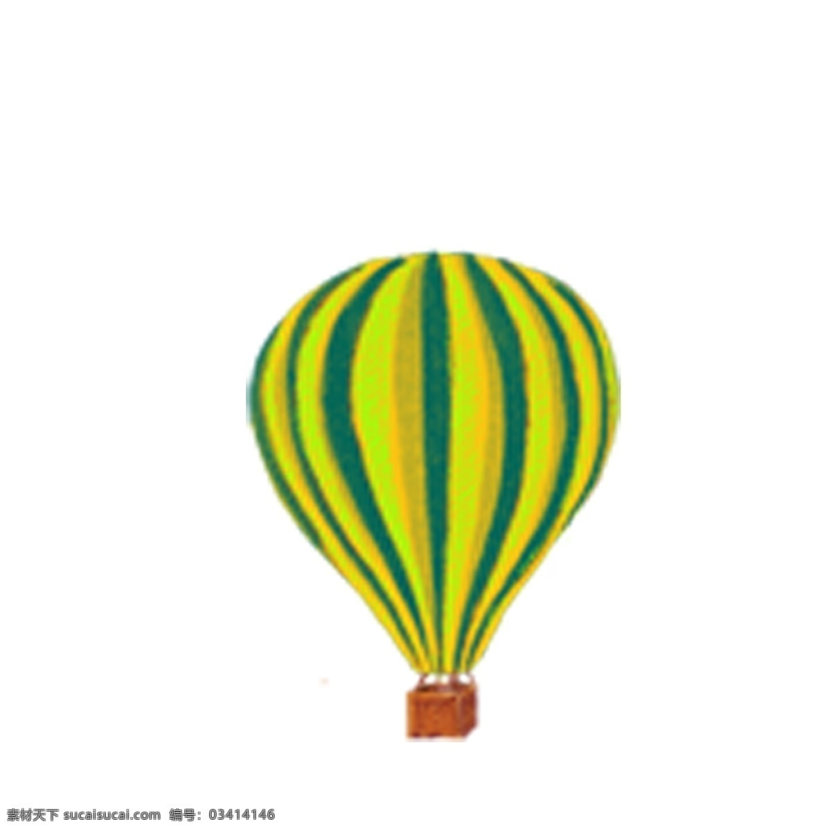 彩色 圆弧 创意 热气球 元素 纹理 卡通插画 光泽 质感 漂浮