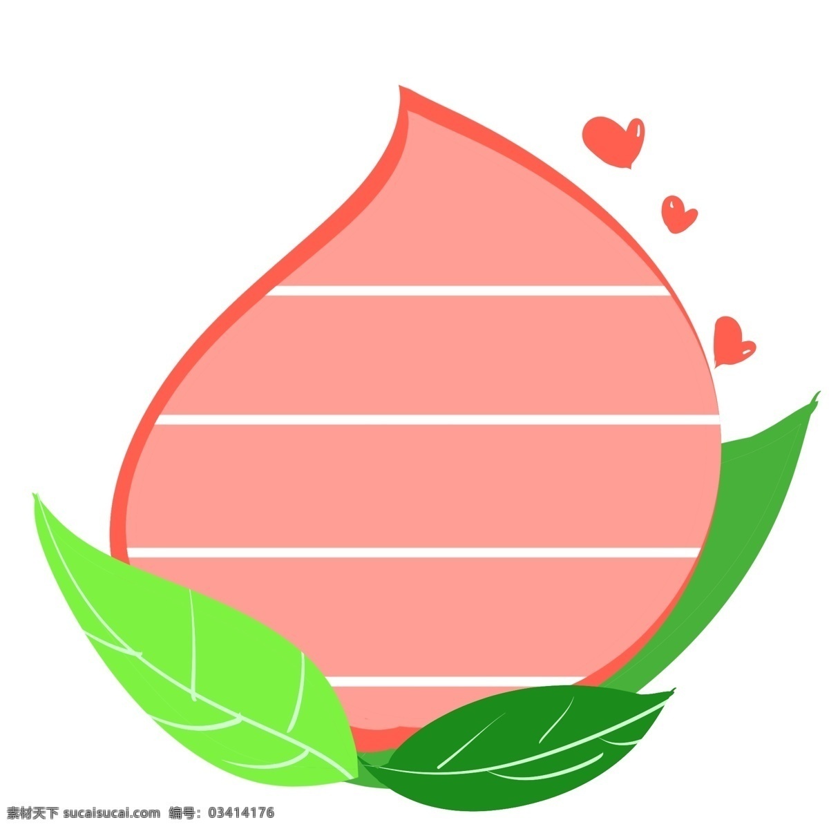 桃子 便签 装饰 插画 粉色的便签 爱心便签 桃子便签 漂亮的便签 叶子便签 植物便签 水果便签