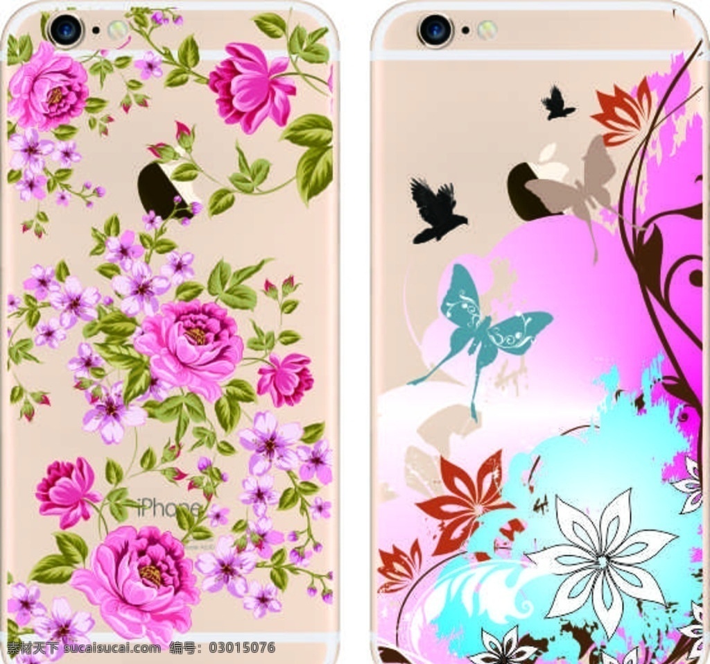 彩绘手机壳 时尚 手机套 彩印 打印 卡通 蝴蝶 花纹 鲜花 sky 现代科技 数码产品