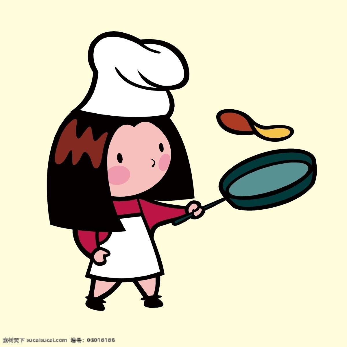 厨师炒菜 卡通厨师 女厨师 厨师煎蛋 厨师烹饪 家庭主妇 女人做饭 职业人物插画 卡通职业人物 人物插画设计 男性人物设计 女性人物设计 儿童人物设计 矢量卡通人物