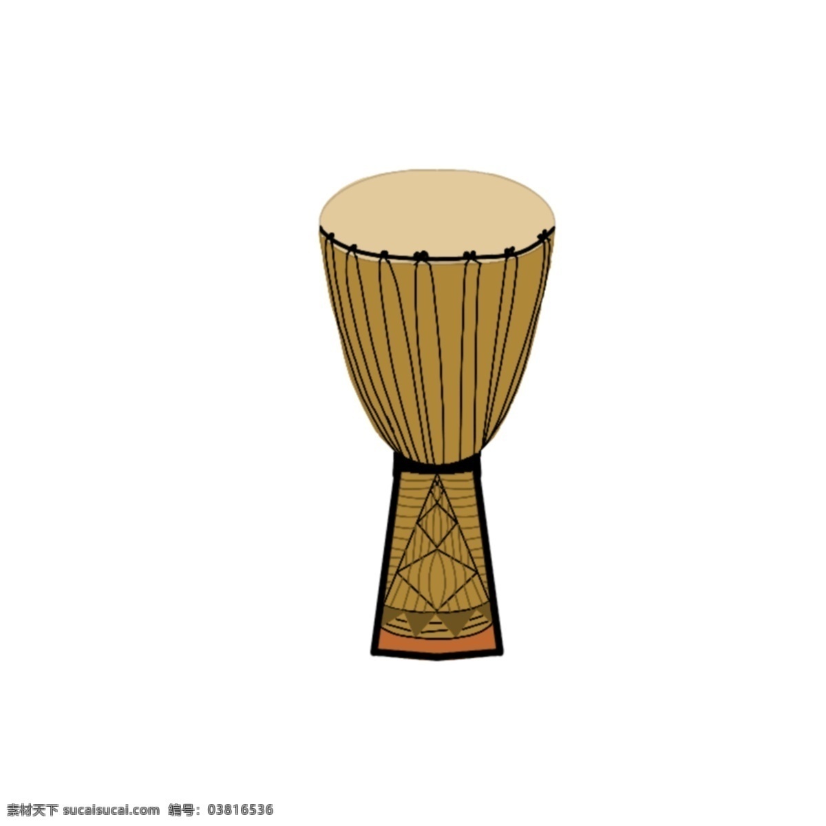 国际 爵士乐 日 各种 乐器 元素 非洲鼓 棕色