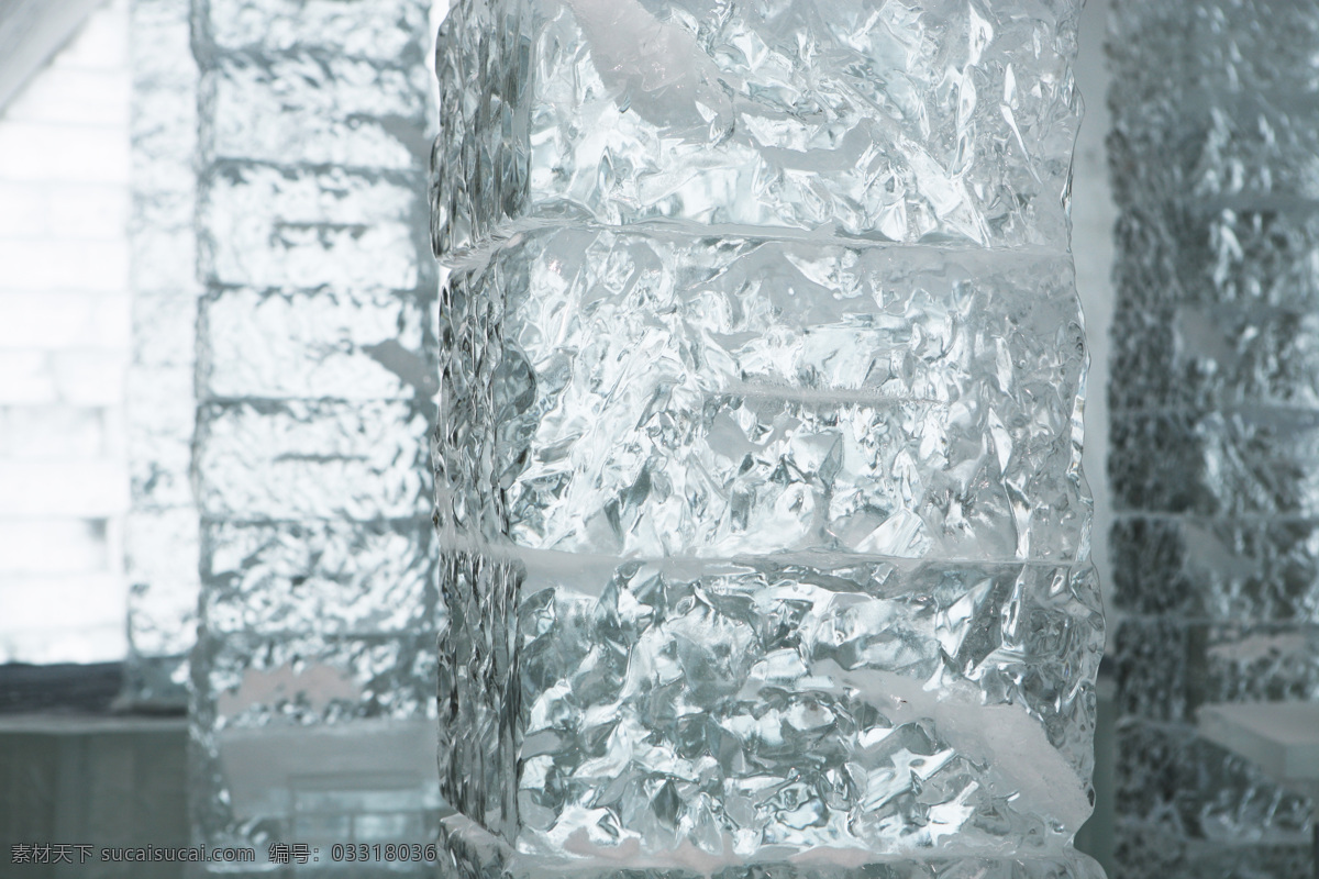 冰 冰块 透明冰块 白色冰块 白色透明 自然景观
