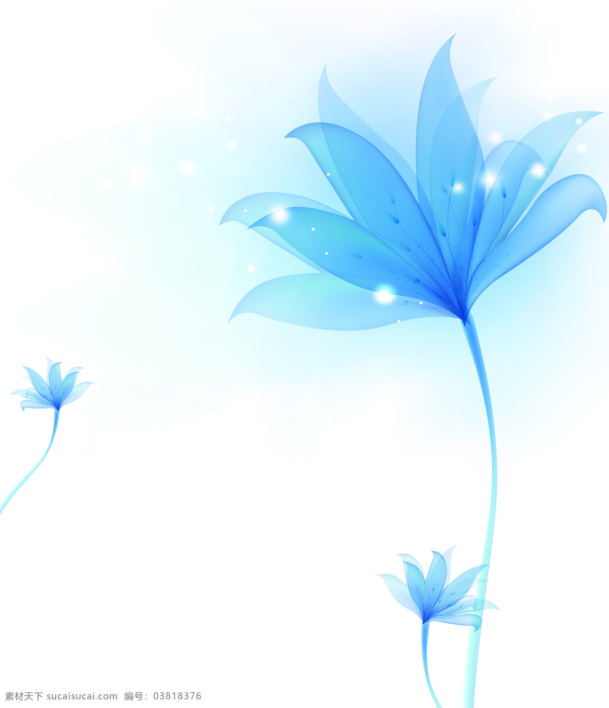 一枝独秀 装饰画 花朵 蓝色 创意 个性