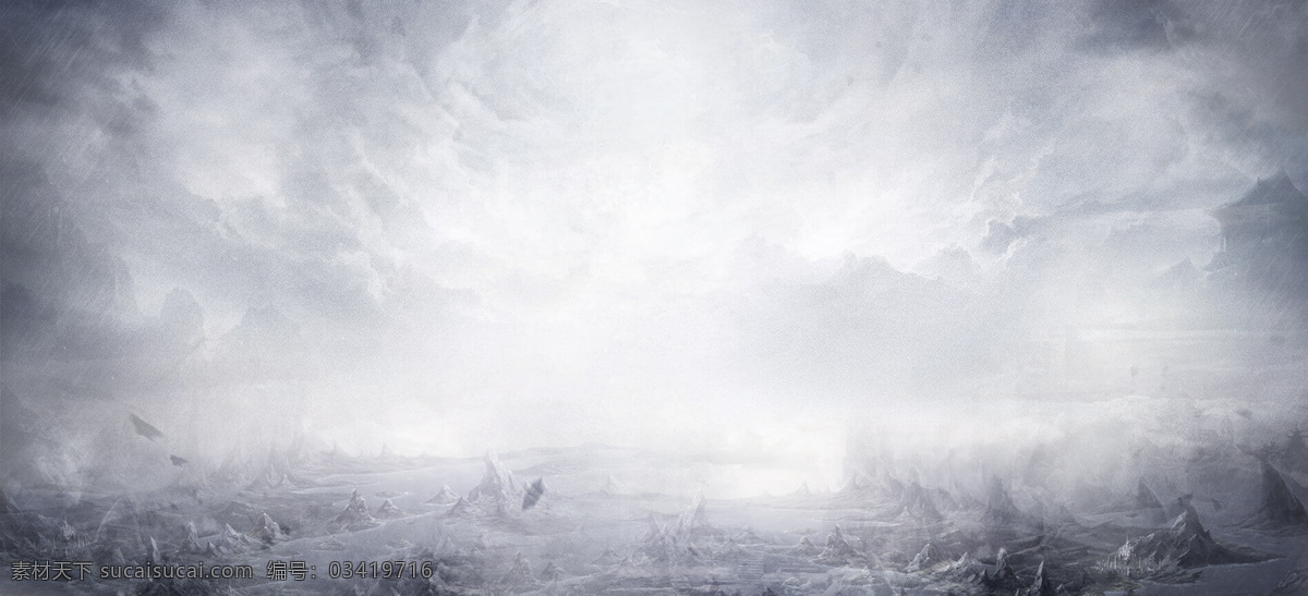 简约 灰色 云朵 天空 banner 背景