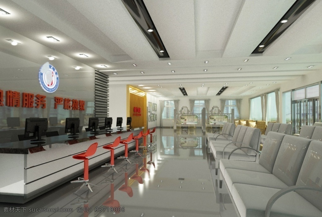 大厅效果图 会议大厅 驾校大厅 办公 大厅 银行 企业大厅 会议室效果图 3d设计 室内模型 max