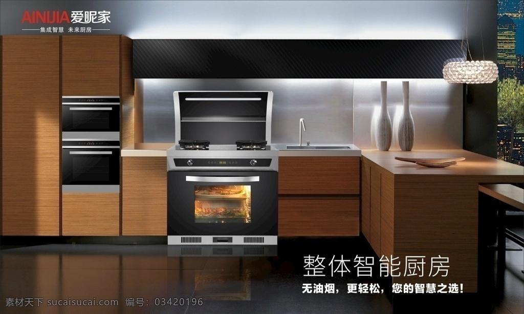 橱柜 整体厨房 油烟机 厨房电器 集成灶