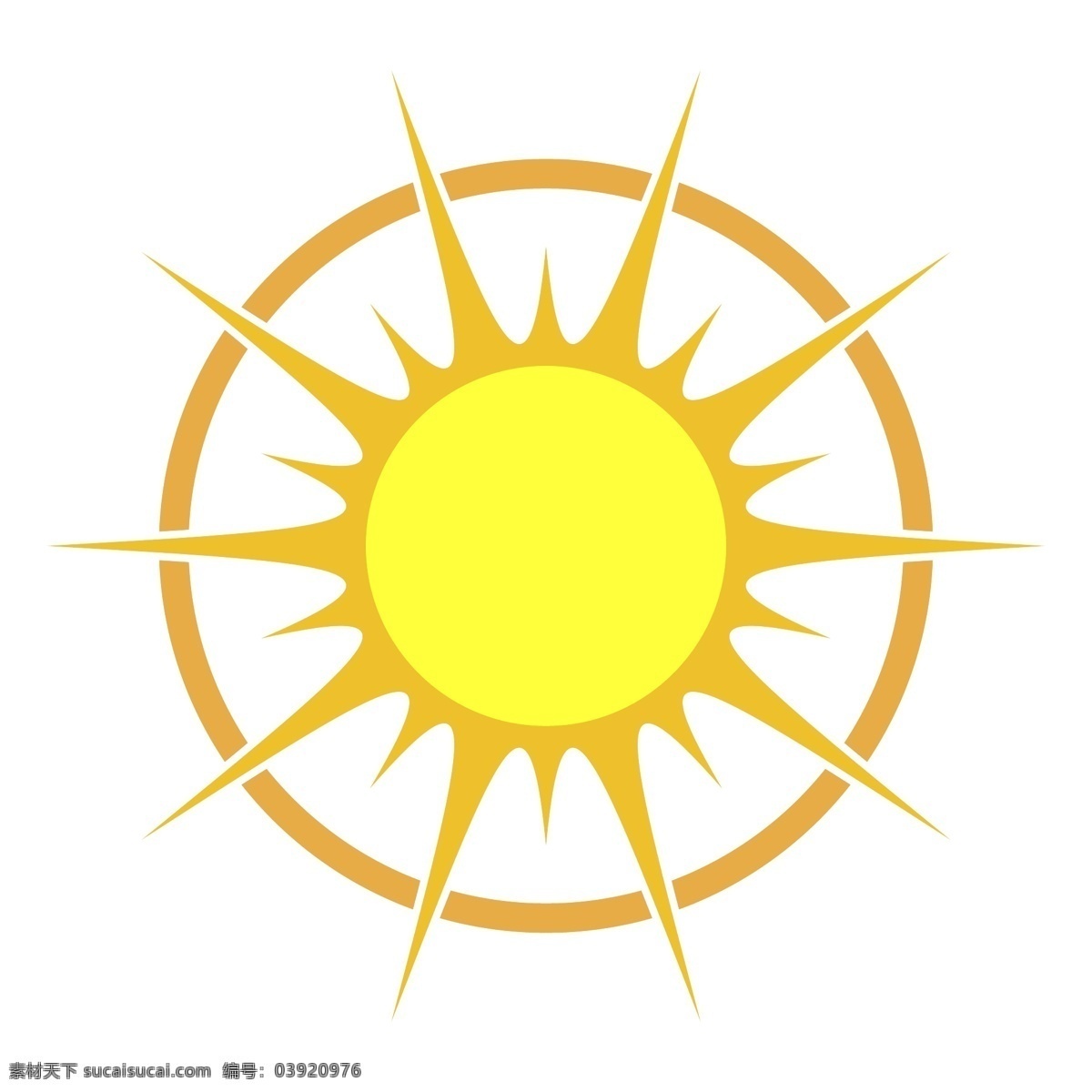 太阳矢量图标 太阳 天空 矢量 图标 插图 标志图标 其他图标
