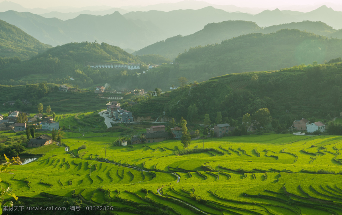 陕西 凤 堰 古 梯田 风景