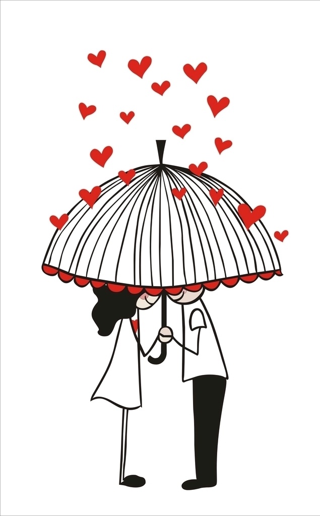 情侣雨伞 情侣 爱心雨伞 情人雨伞