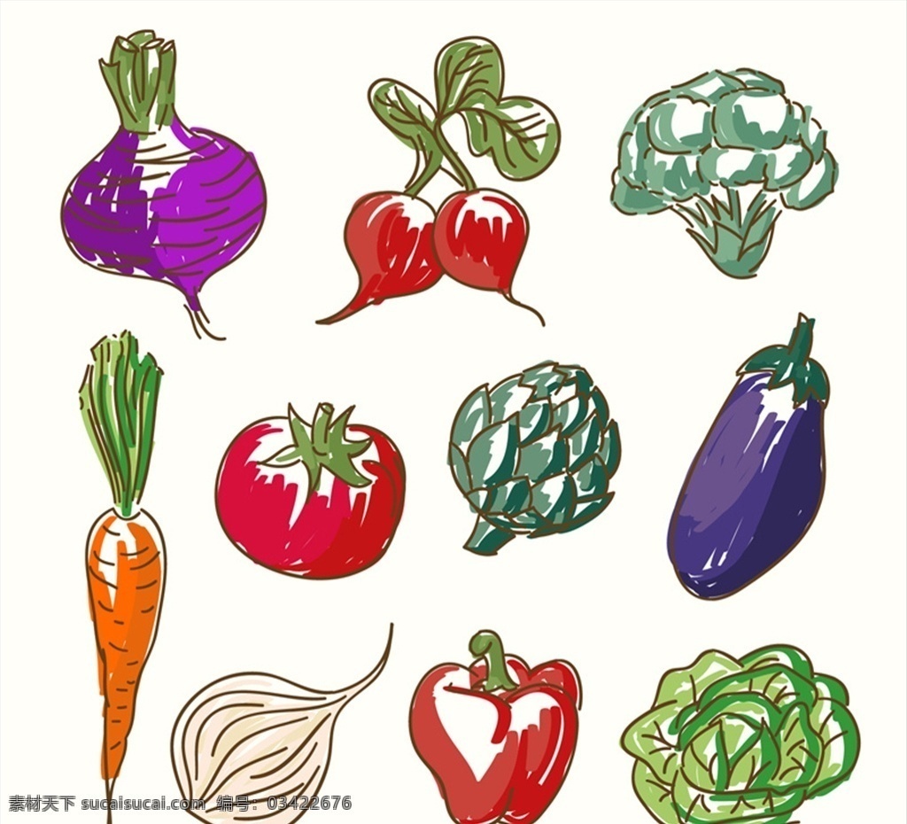 矢量蔬菜图标 矢量 手绘 卡通 蔬菜 萝卜 茄子 菜花 西红柿 胡萝卜 洋葱 插画 卡通蔬菜 蔬菜绘画 手绘蔬菜 矢量蔬菜 蔬菜素材 蔬菜元素 元素 图标 图案