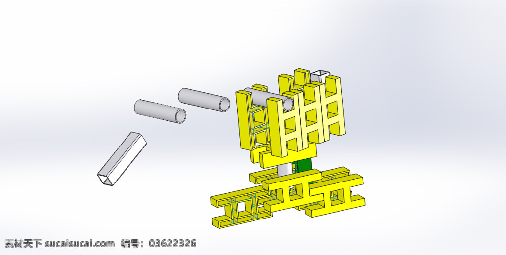 bechoe 乐高 挖掘机 反铲 懒惰 3d模型素材 其他3d模型