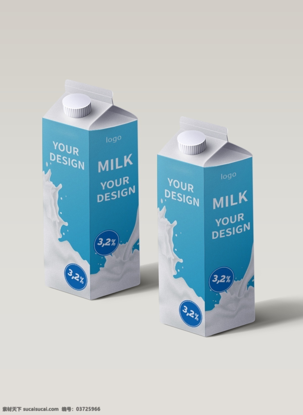 牛奶包装样机 牛奶瓶 包装 样机 牛奶 蓝色