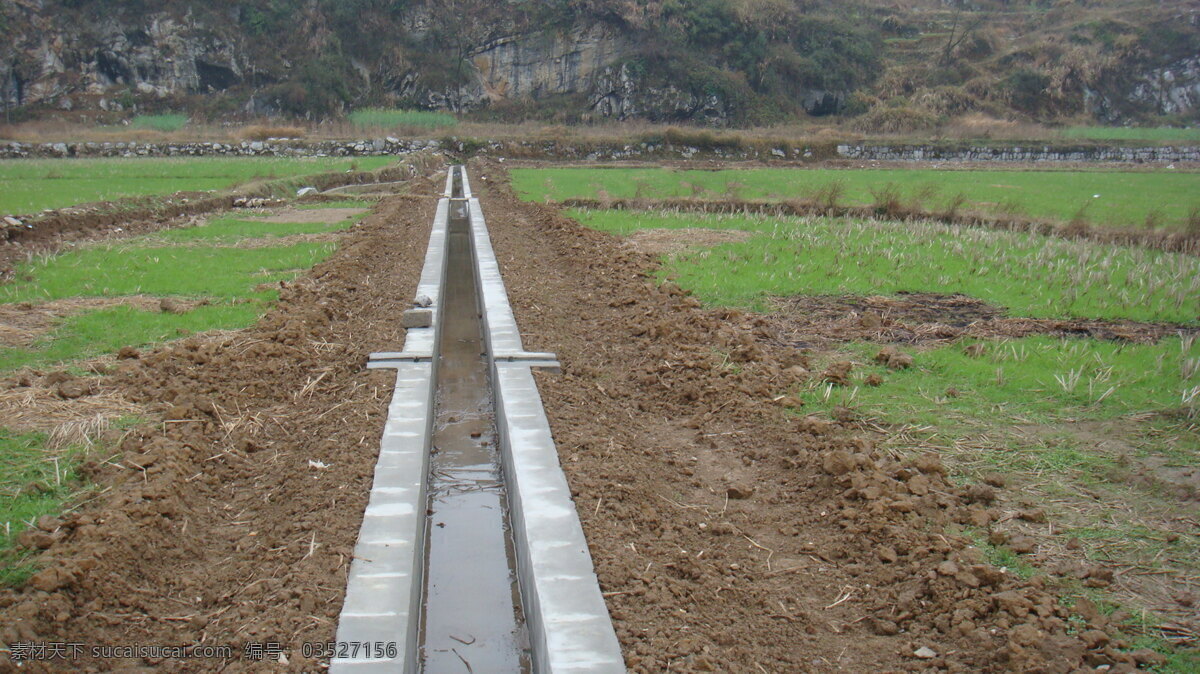 渠道工程 稻田 水渠 灌溉 建筑 试验田 田园风光 自然景观