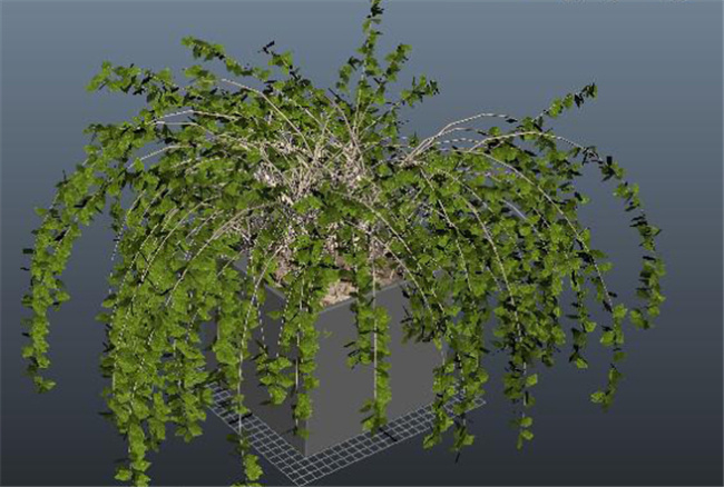 绿色 树苗 盆栽 游戏 模型 花盆游戏模块 盆栽游戏装饰 绿树网游素材 3d模型素材 游戏cg模型