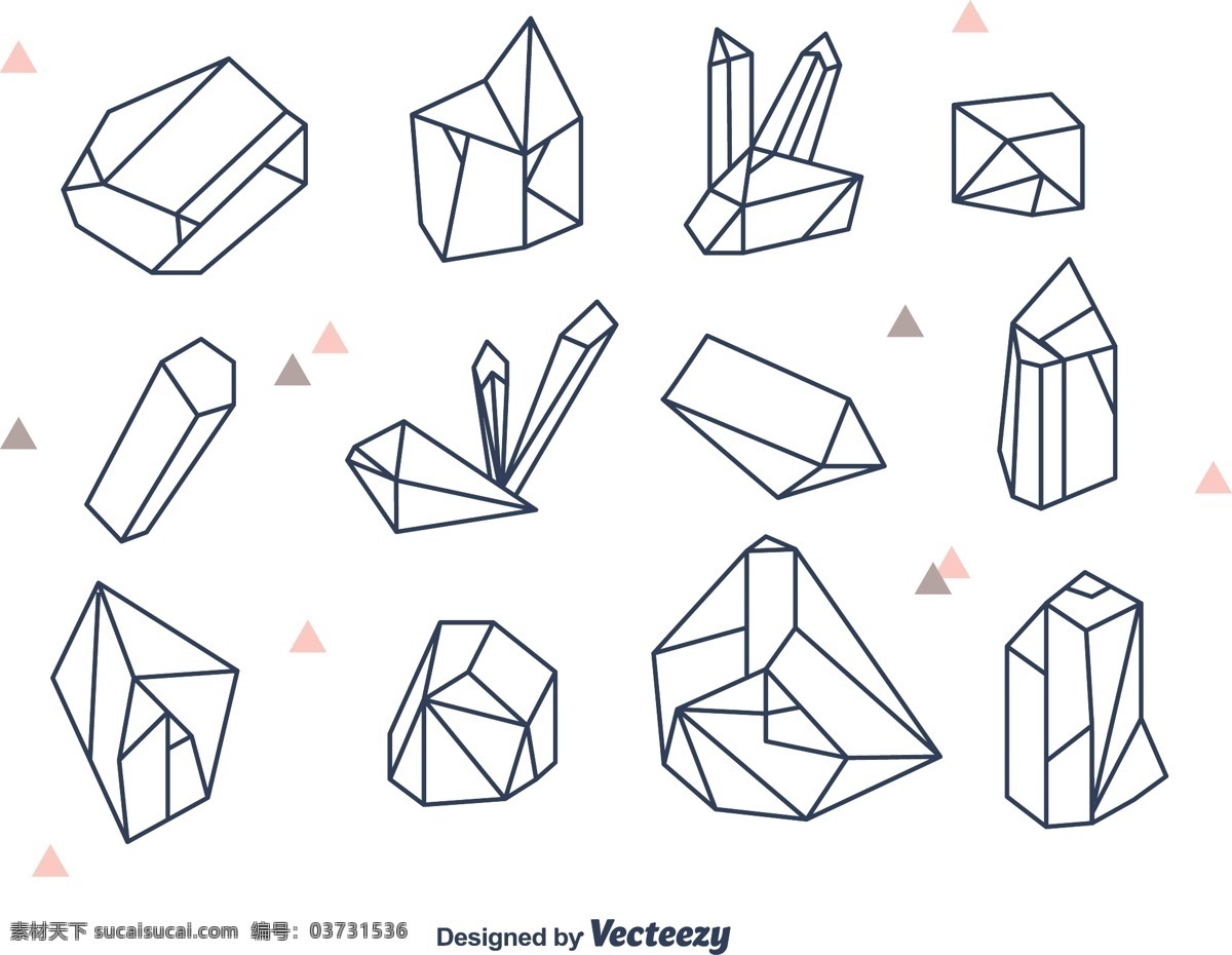 手绘 线性 珠宝 水晶 矢量珠宝 宝石 矢量素材 手绘珠宝 钻石 手绘宝石 宝石图案 手绘水晶