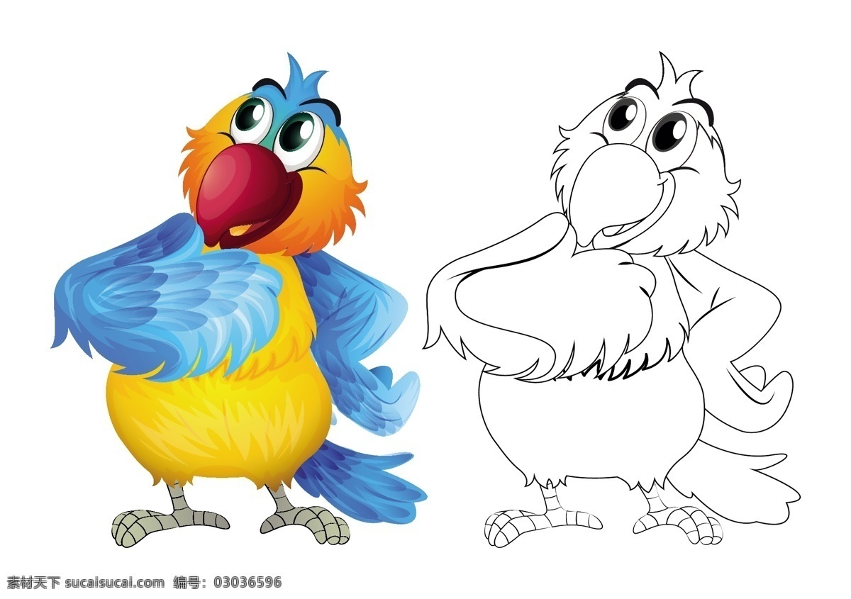 动物填色卡 简笔画 幼儿园图画本 涂色本 绘本 填色本 矢量图库 卡通动物 动物素材 卡通设计