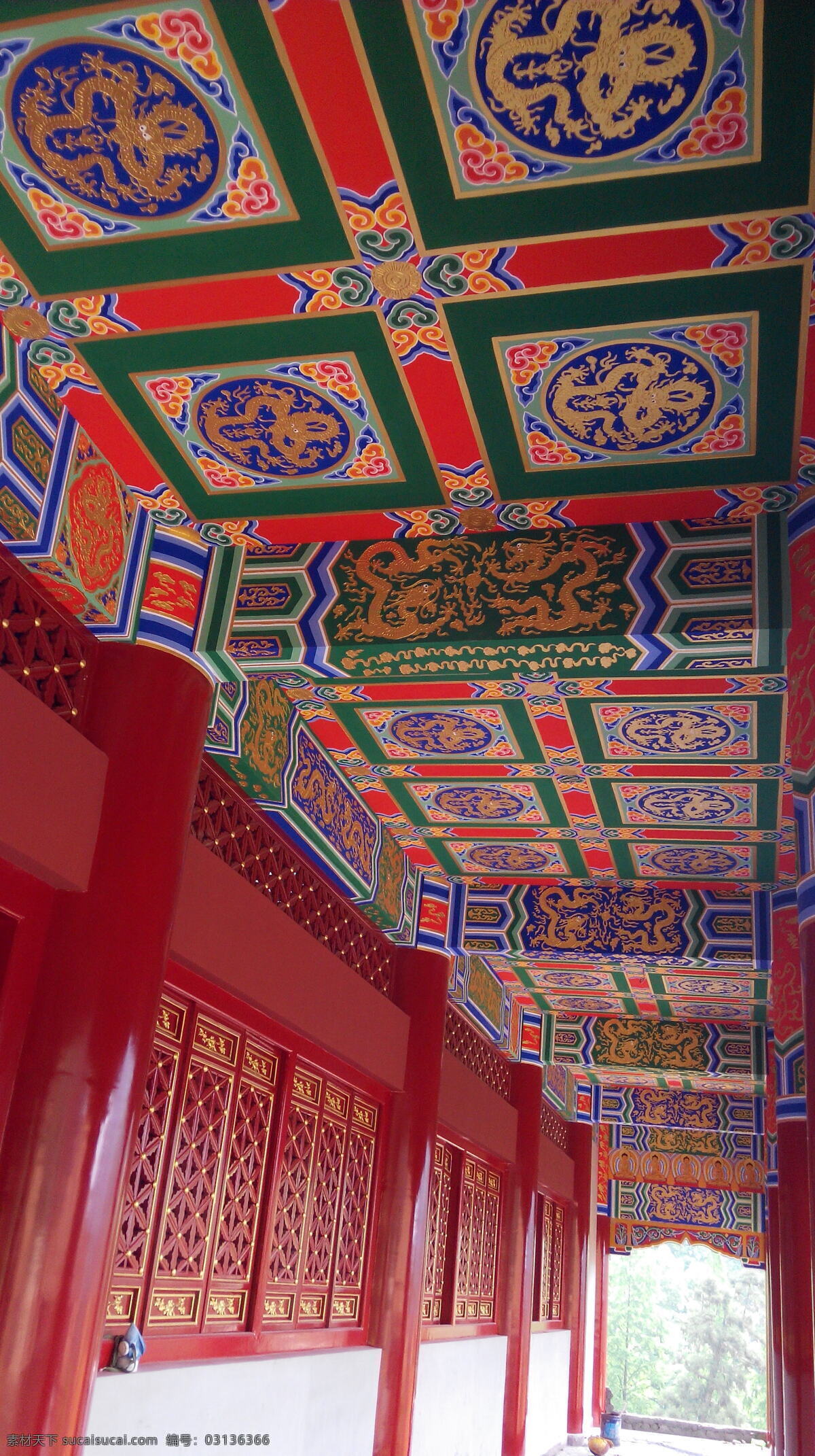 园林古建 彩绘 天花 园林古建彩绘 园林天花彩绘 古建天花彩绘 古建柱子 古建门窗 龙纹写意 传统文化 建筑园林 室内摄影