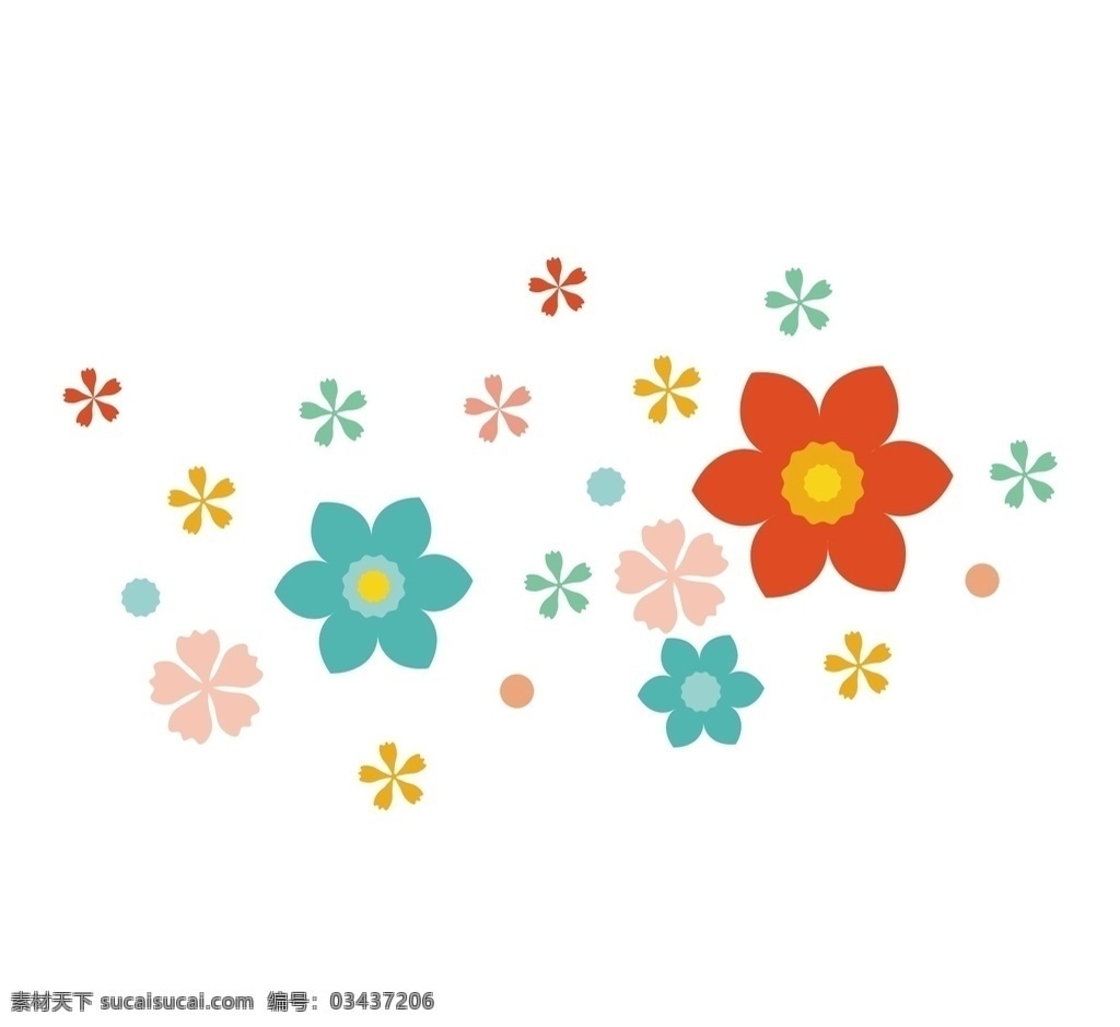 彩色花朵 矢量 花 彩色 花朵 标志图标 公共标识标志 pdf