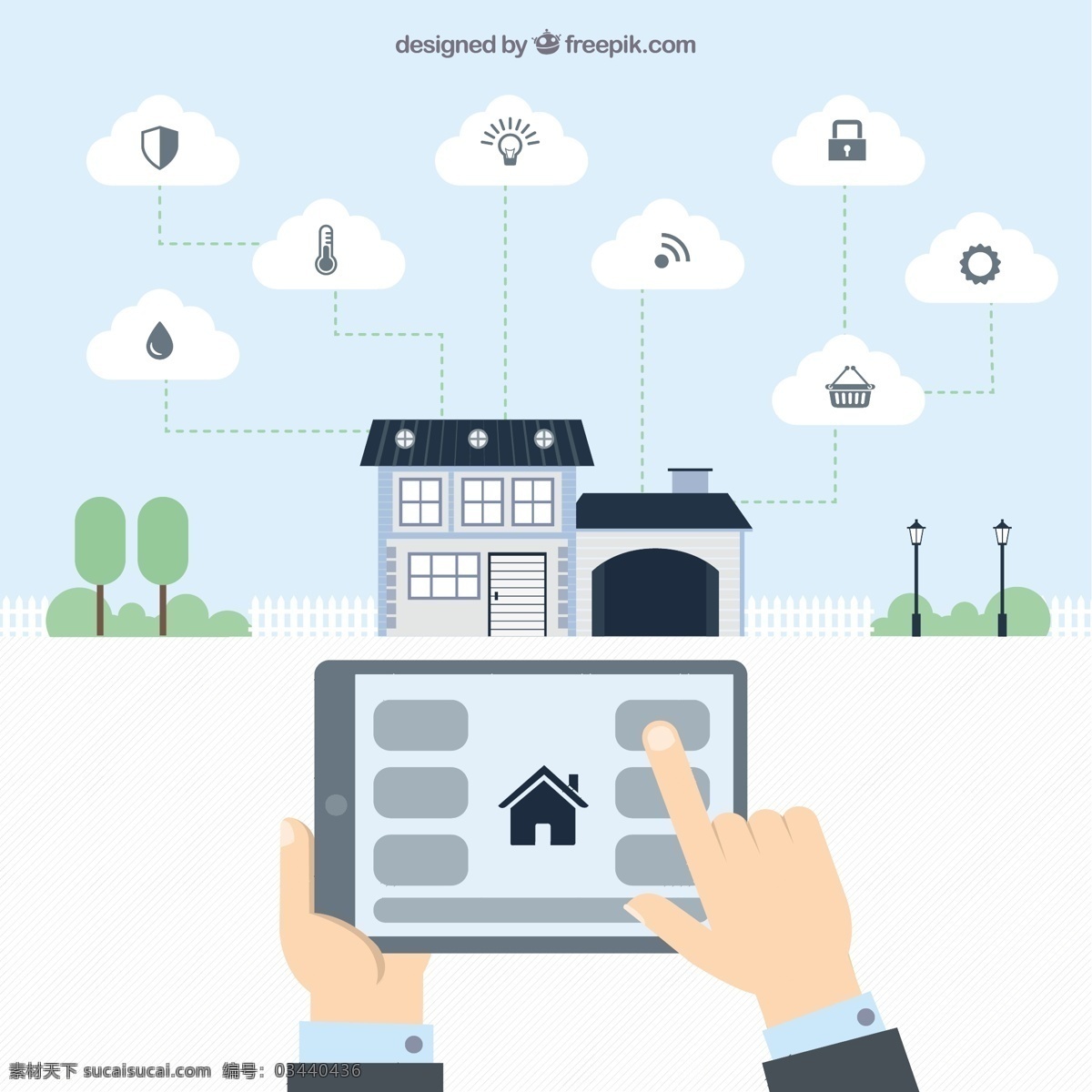 智能家居 信息图表 房子 图标 技术 家庭 图形 房地产 科技 首页 属性