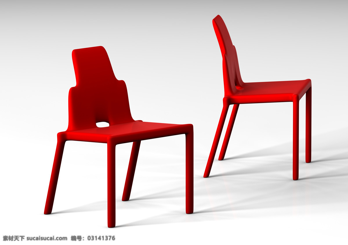 红色椅子 椅子 3d作品 3d设计