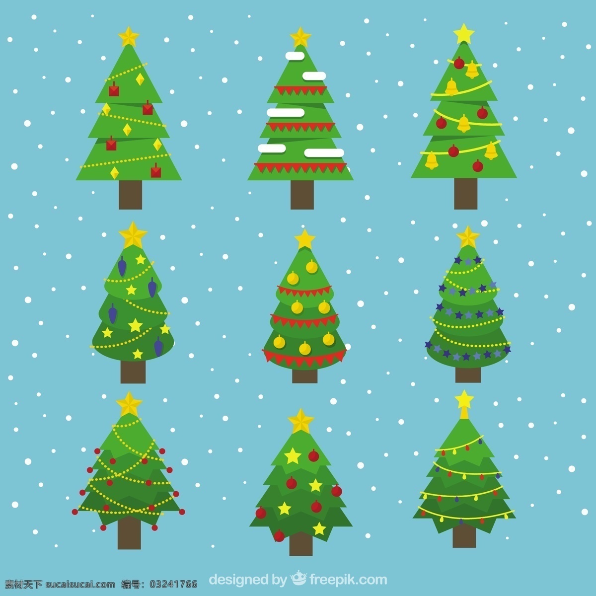 装饰 圣诞树 几何 家庭装饰 新的一年里 雪 圣诞快乐 冬天 平坦的 星星 圣诞节 新的树 装饰灯 平面设计