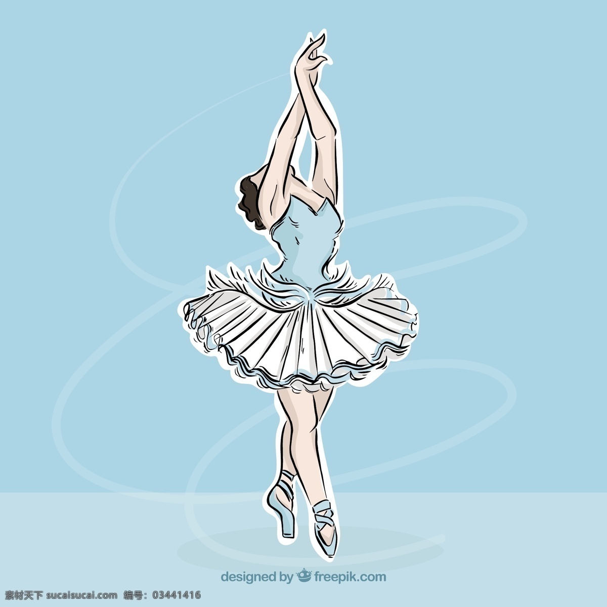 优雅 舞蹈 姿势 手 画 类型 绘画 芭蕾 舞蹈家 艺术家 芭蕾舞 拉 移动 运动 艺术 素描 手绘 跳舞 女孩 舞者 蓬蓬裙 青色 天蓝色