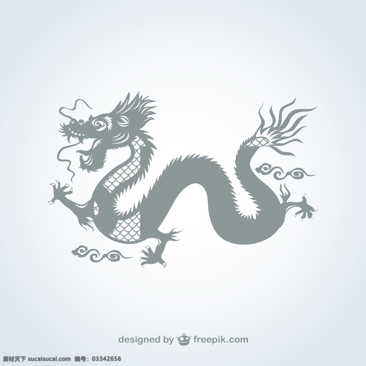 中国龙剪影 动物 颜色 中国 怪物 东方 文化 亚洲 传统 传说 神话 传奇