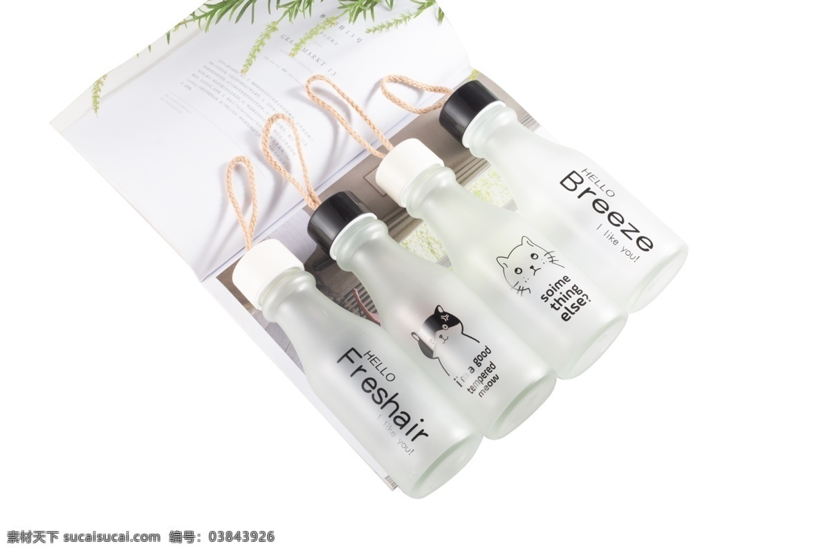 白色 立体 玻璃 瓶子 箱子 元素 创意 包装 质感 纹理 绳子 饮料 喝的 时尚 花纹 容器 悬挂